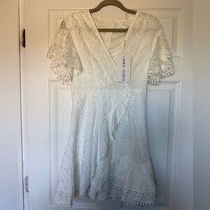 Elegant White Lace Mini Dress